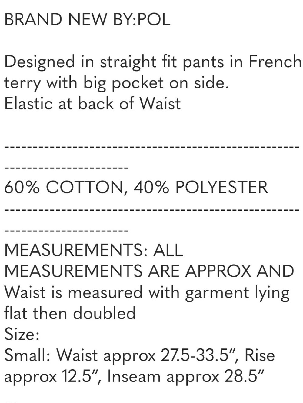 POL " Darlene " POL French Terry Pants Wide-Leg Patchwork Cargo Pants in Brown - Picture 6 of 6